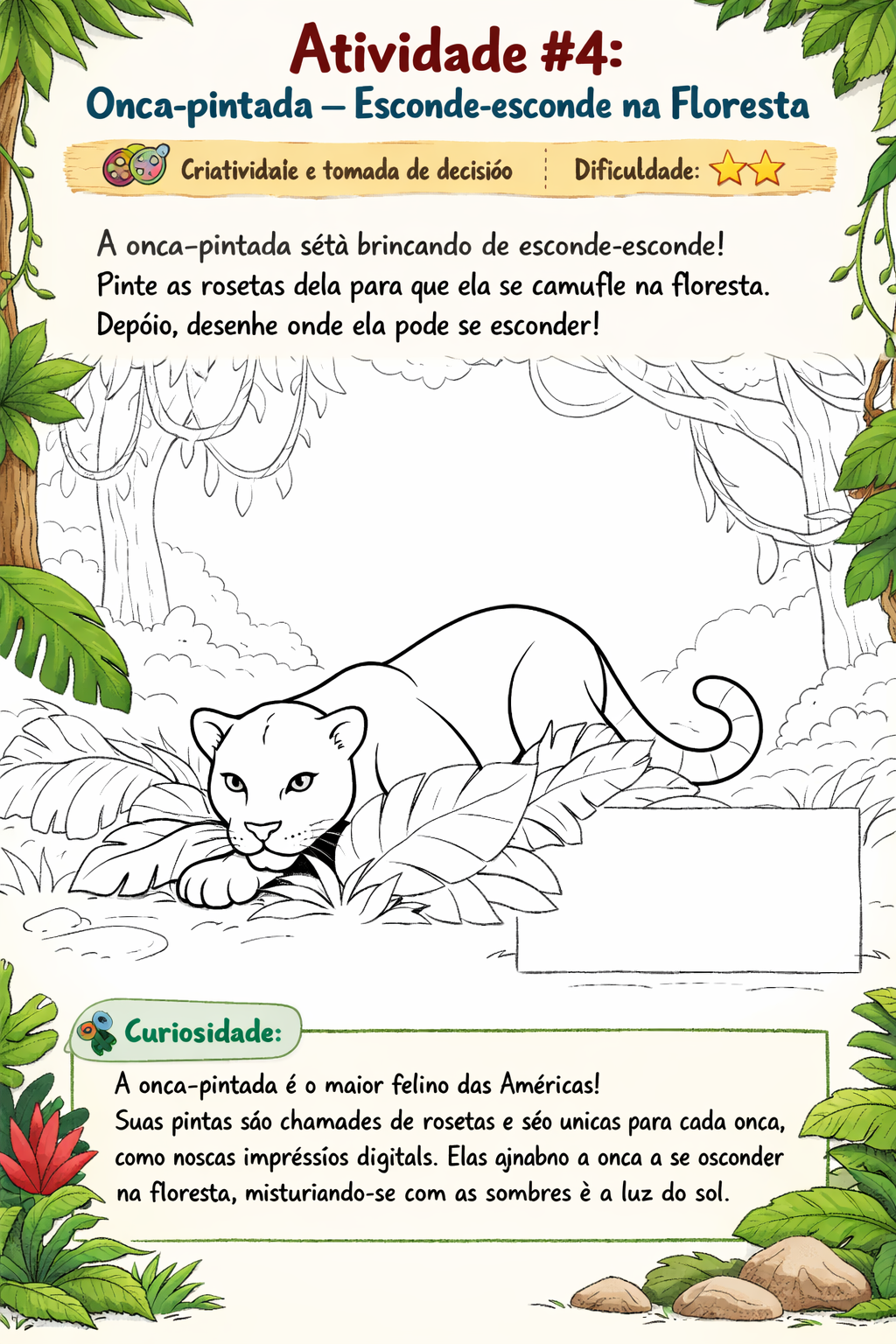 Atividade passo a passo — Onça